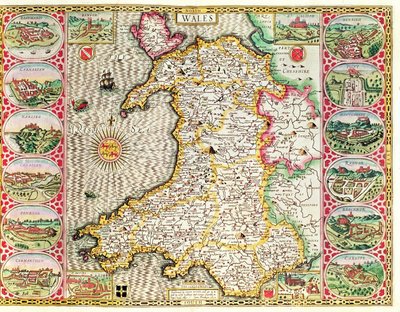 Wales, engraved by Jodocus Hondius from John Speed
